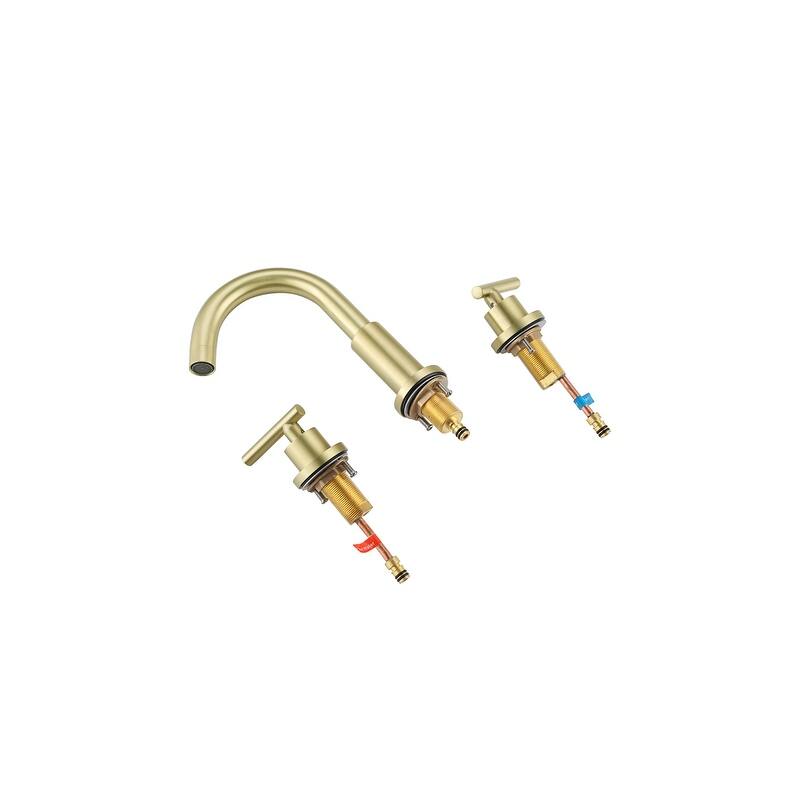 Indigo Home 8 inch Widespread Double Handle Bathroom Faucet
