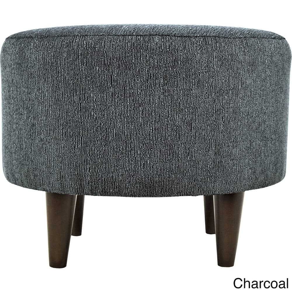 MJL Furniture Sophia Text2Olivia Round Upholstered Ottoman