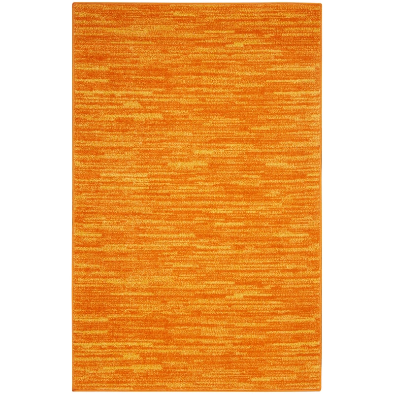 Nourison Modern Solid Indoor/Outdoor Area Rug - 3' x 5' - Sunburst