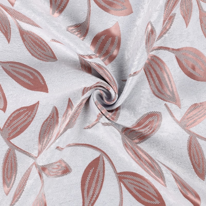 Superior Leaves Machine Washable Room Darkening Curtains with Back Tabs, Set of 2