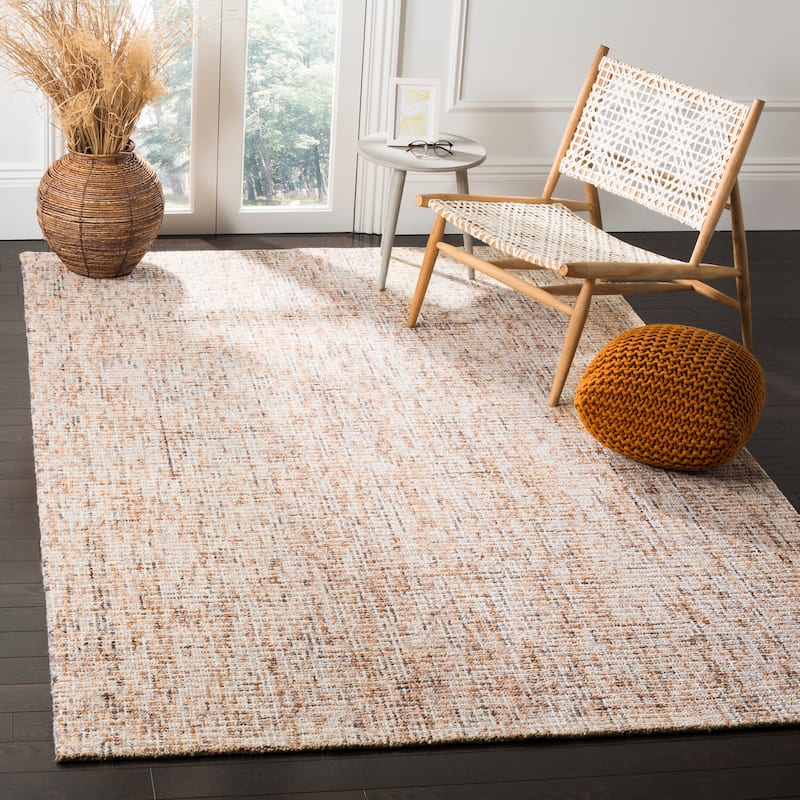SAFAVIEH Handmade Abstract Lottie Modern Wool Rug - 8' x 10' - Gold/Blue - Rectangle