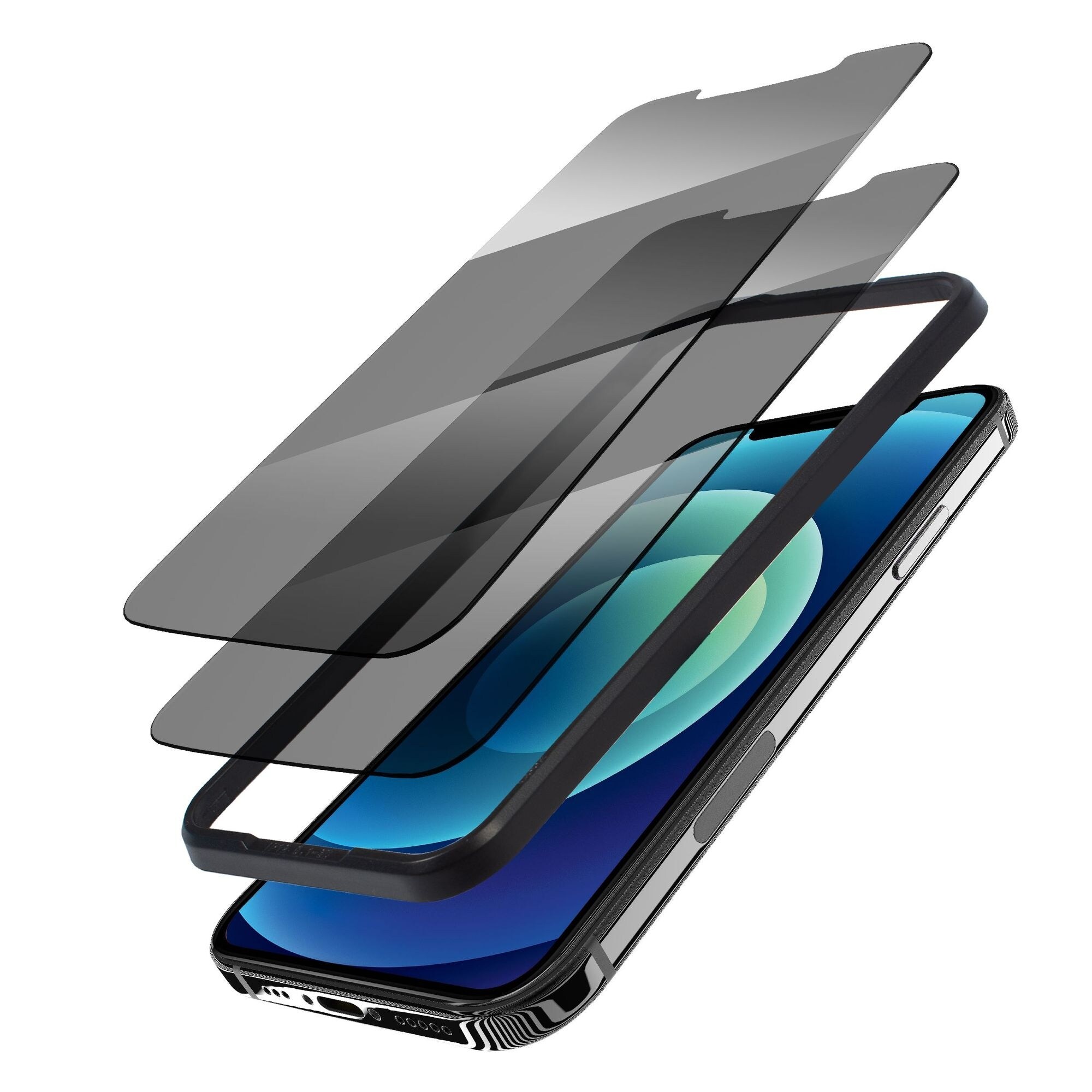 2x Privacy Tempered Glass Screen Protector For Iphone 12 Pro Max 6 7 Anti Spy Overstock