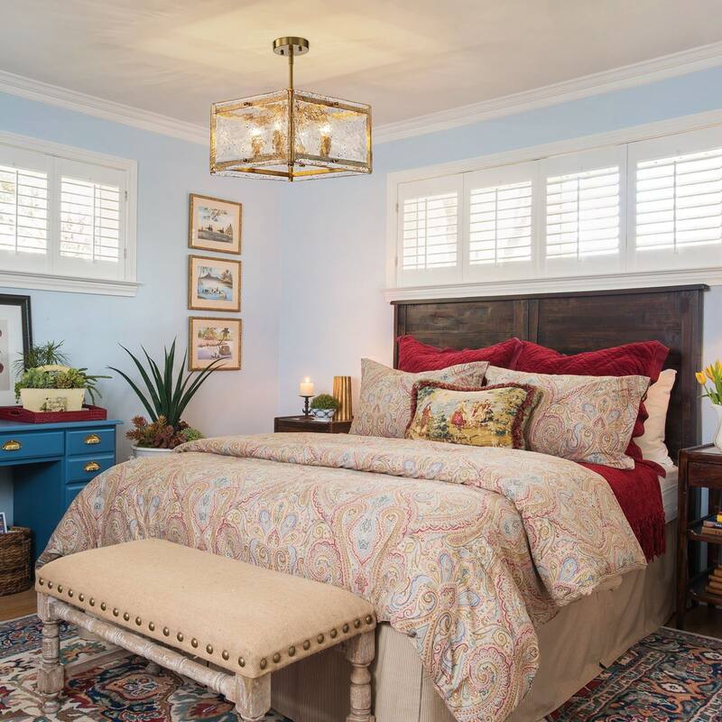 Modern Ripple Glass Chandelier for Kitchen Island