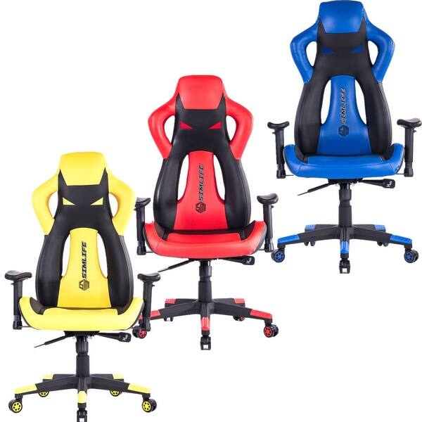 High Back Racing Gaming Chair Car Style Bucket Seat Office Gaming Chair Overstock 22704765