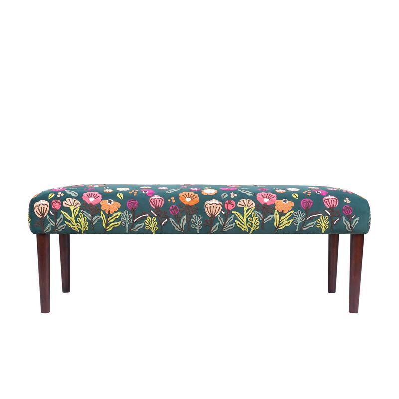Nico Upholstered Accent Bench Indoor Entryway Bench by Sevita - 47" L x 16" W x 18" H