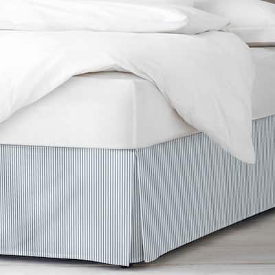 6ix Tailors Jaxon Stripe Indigo Bed Skirt 15"