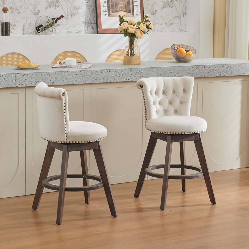 Counter Height Swivel Bar Stools Set of 2