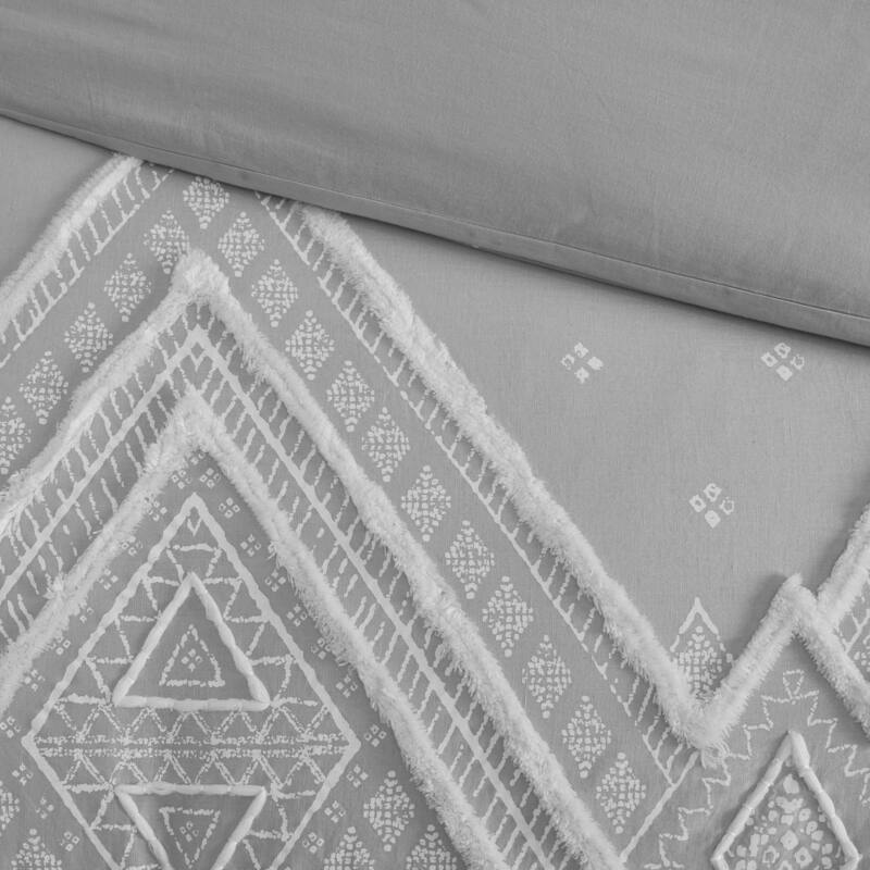 INK+IVY Marta Flax and Cotton Blended Duvet Cover Set