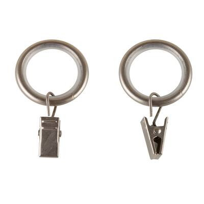 InStyleDesign 7/8 inch Noise-Canceling Curtain Rings w/Clip (Set of 10)