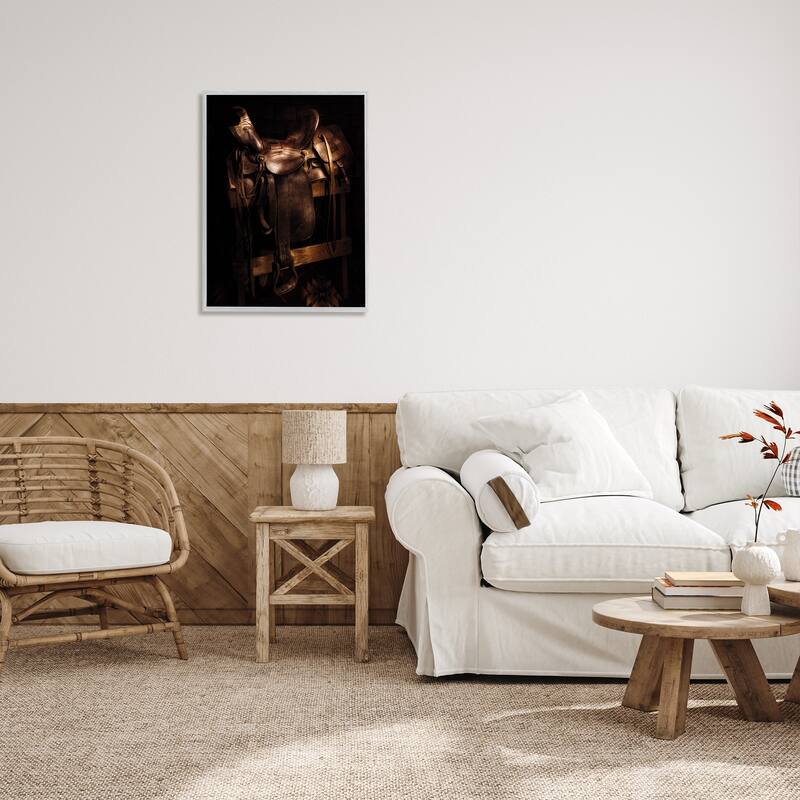 Stupell Vintage Saddle Photography Framed Giclee Art Design by PBurchettePhoto