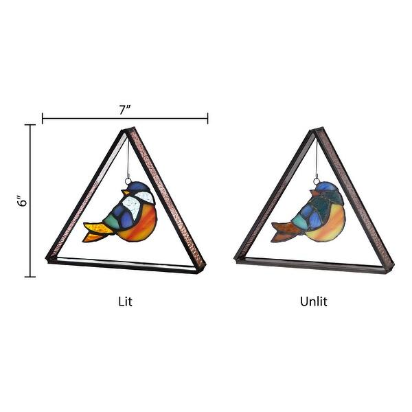 River of Goods Blue and Yellow Bird River of Goods Standing Triangle Suncatcher Bed Bath