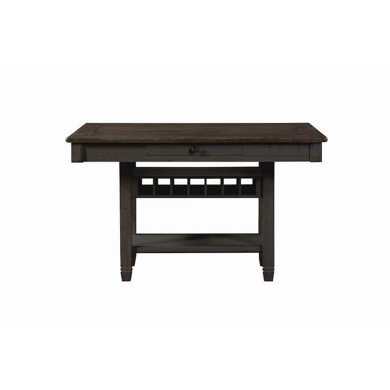 Moreen Black Gray Fabric Dining Room Set