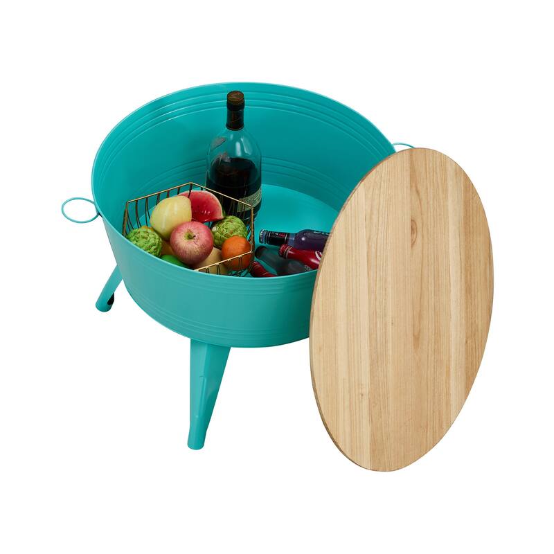 Metal Cocktail Table with Storage Space