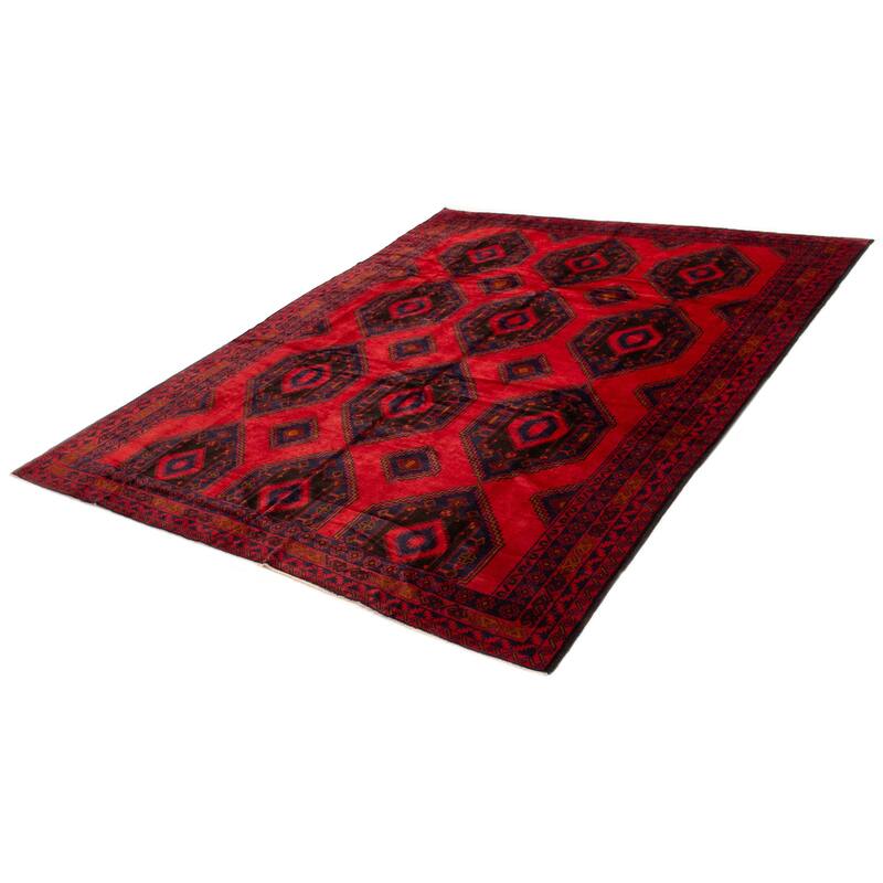 ECARPETGALLERY Hand-knotted Teimani Red Wool Rug - 9'6 x 11'10