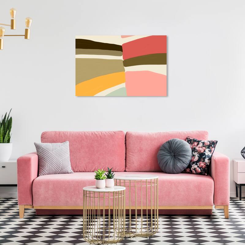 Wynwood Studio Canvas Abstract Fields to Yield Brown and Modern & Contemporary Wall Art Canvas Print