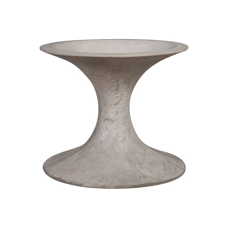 Elk Home Hourglass Weathered Gray Concrete Planter