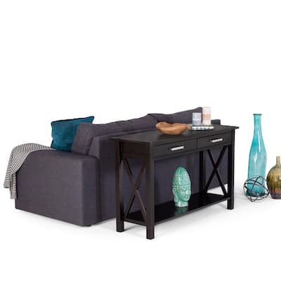 WYNDENHALL Waterloo SOLID WOOD 47 inch Wide Contemporary Console Sofa Table - 47.4 Inches wide