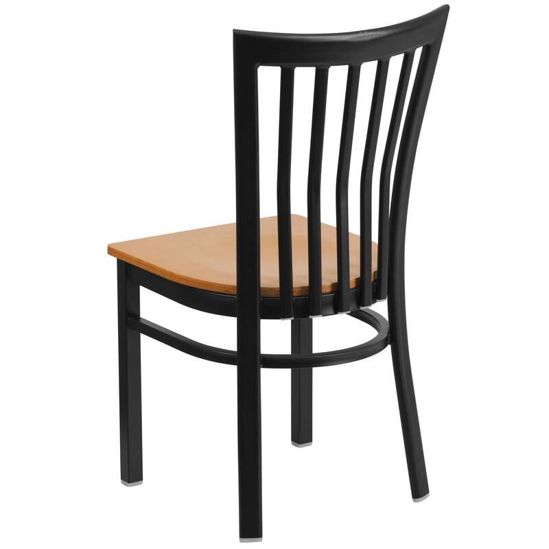 School House Back Metal Restaurant Chair - 17.25"W x 18.75"D x 34.75"H - 17.25"W x 18.75"D x 34.75"H