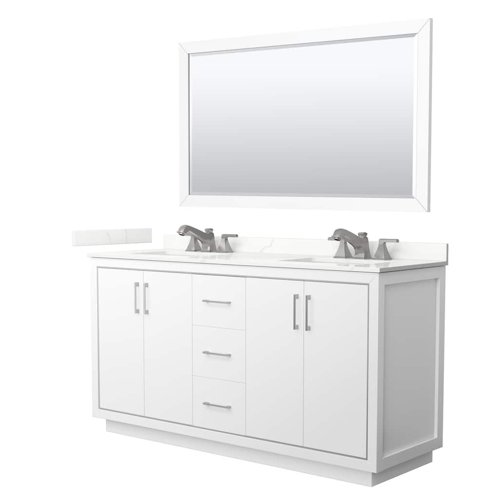 Wyndham Collection WCF111166D-QTZ-US3M58 Icon 66" Free Standing Double