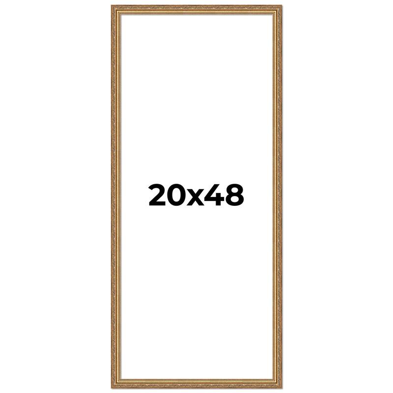20x48 Frame Red Solid Wood Picture Frame Width 1.75 Inches | Interior Frame Depth 1 13/16 Inches