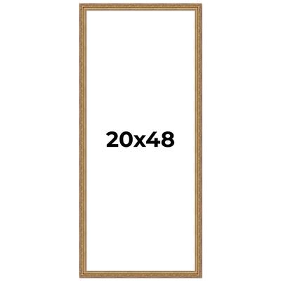 20x48 Frame Red Solid Wood Picture Frame Width 1.75 Inches | Interior Frame Depth 1 13/16 Inches