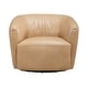 preview thumbnail 3 of 9, Liberty Furniture Donovan Leather Upholstered Swivel Accent Chair - Tan - Width 36" x Depth 33" x Height 28"