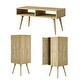 preview thumbnail 29 of 48, Carson Carrington Shorewood 3-Piece Mid Century Modern Wood Vertical Chests and TV Stand