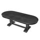 preview thumbnail 13 of 26, Extendable Wooden Dining Table Set with 6 Pieces of Chair Solid Wood Curved Oval for 4-6 People