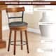 Gymax Set of 4 BarStool 25.5'' Swivel Counter Height Dining Chair with - 18'' (L) x 20.5'' (W) x 39'' (H)