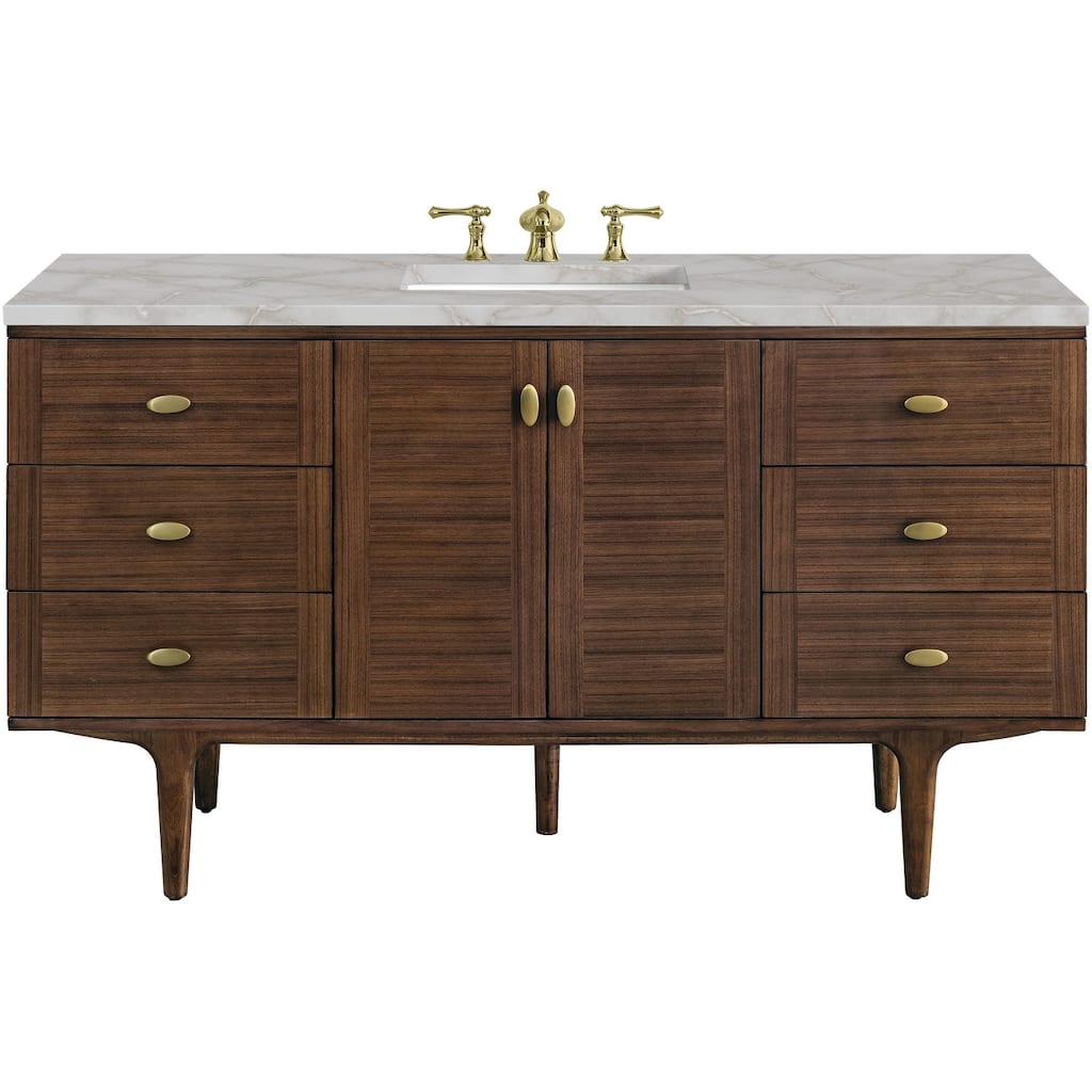 James Martin Vanities 670-V60S-FVSL Amberly 60" Wall Mounted or Free