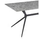 preview thumbnail 97 of 131, Elega Modern Sintered Stone Dining Table Modern Trestle Base Powder-Coated Steel Frame Kitchen Table - 47"-71"