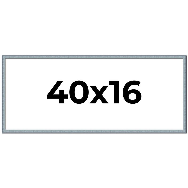 40x16 Frame Rustic Sky Blue Solid Wood Picture Frame | 0.75 Inch