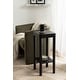 preview thumbnail 94 of 127, Kate and Laurel Talcott Wood Side Table 12x12x28 - Black