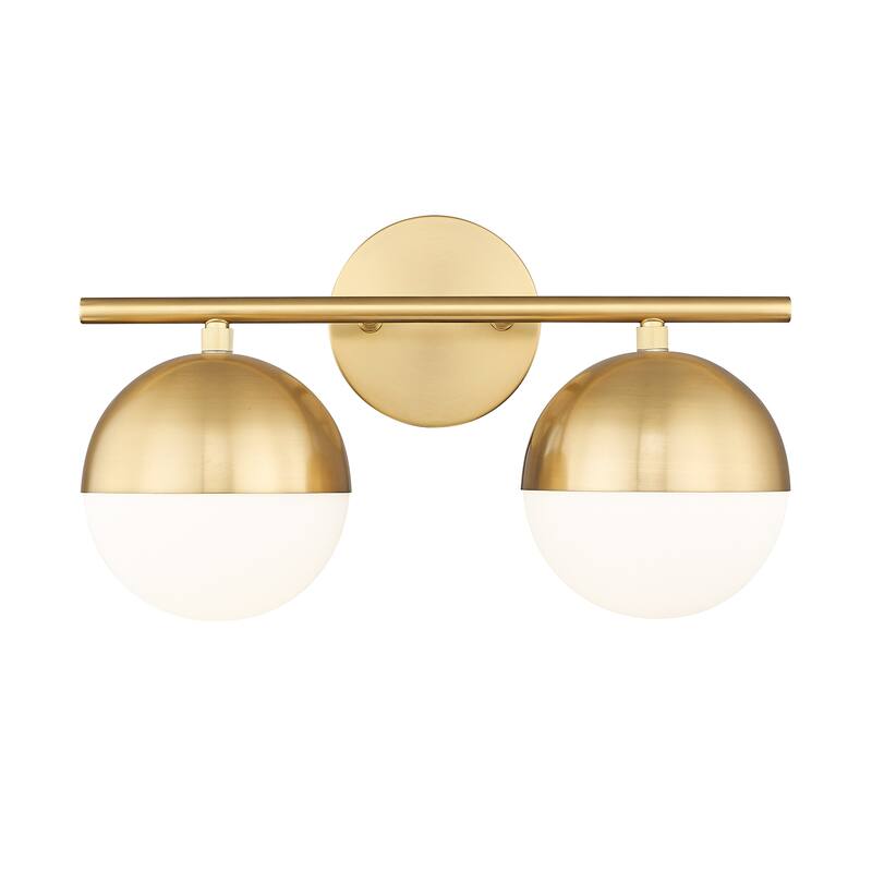 Z-Lite 7517-2V Realm Sphere 2 Light 16" Wide Vanity Light - Modern Gold