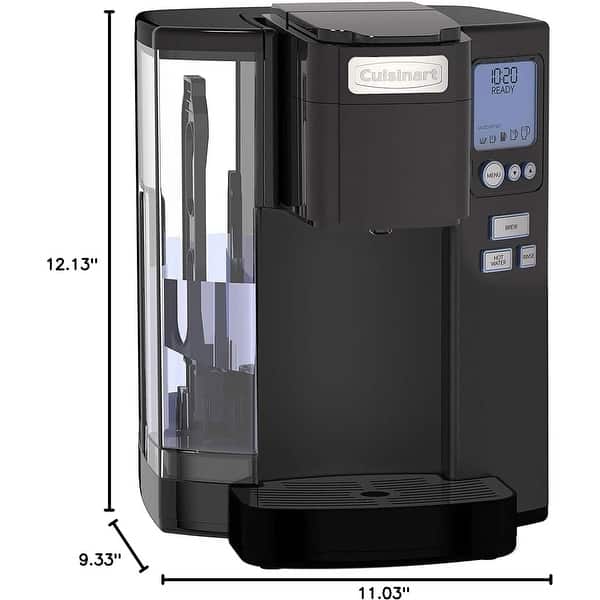 dimension image slide 1 of 5, Cuisinart Single Serve Coffee Maker, 72oz, Programmable, Steel