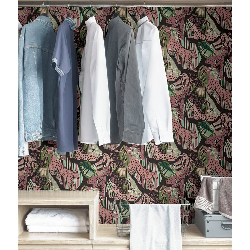 Pip & Lo Plum Cat Nap Peel & Stick Wallpaper