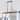 Rudi Forged Black+Imitation Wood Grain 6-Light Linear Chandelier with Clear Glass Cylinder Shades