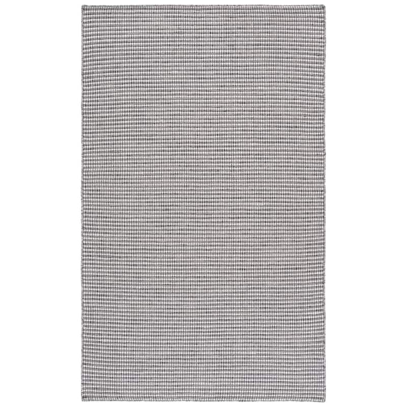 SAFAVIEH Handmade Natura Tarran Transitional Wool Rug - 5' x 8' - Dark Grey/Ivory