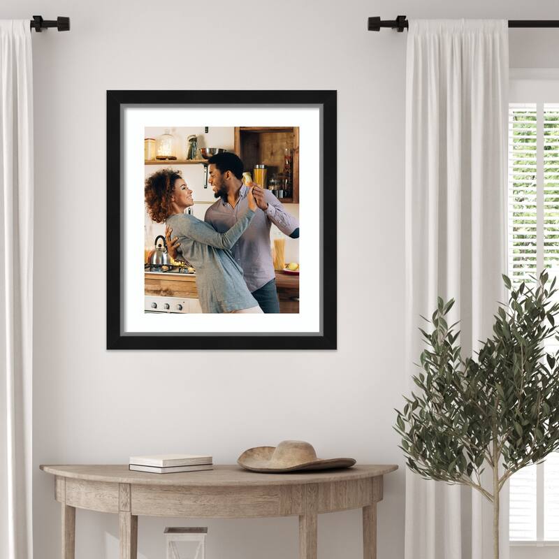 Eva Black Silver Narrow Framed Picture Frame, Photo Frame