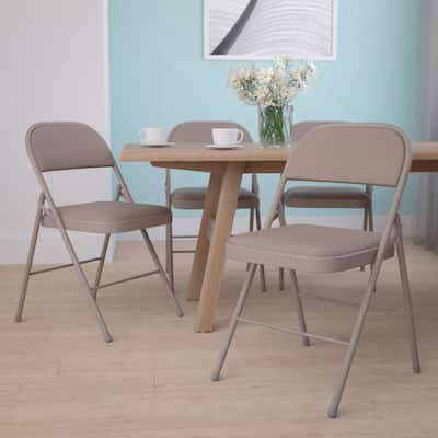 4 Pack Double Braced Vinyl Folding Chair
