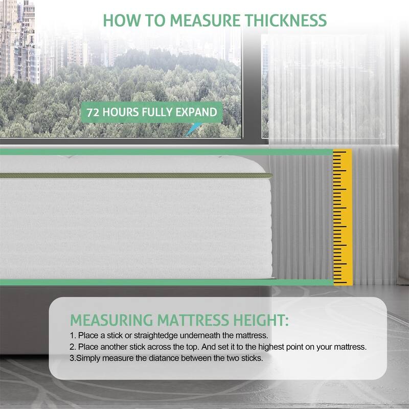 SweDrea 12 in. Medium Hybrid Gel Memory Foam Mattress In a Box with CertiPUR-US, SGS and OEKO-TEX