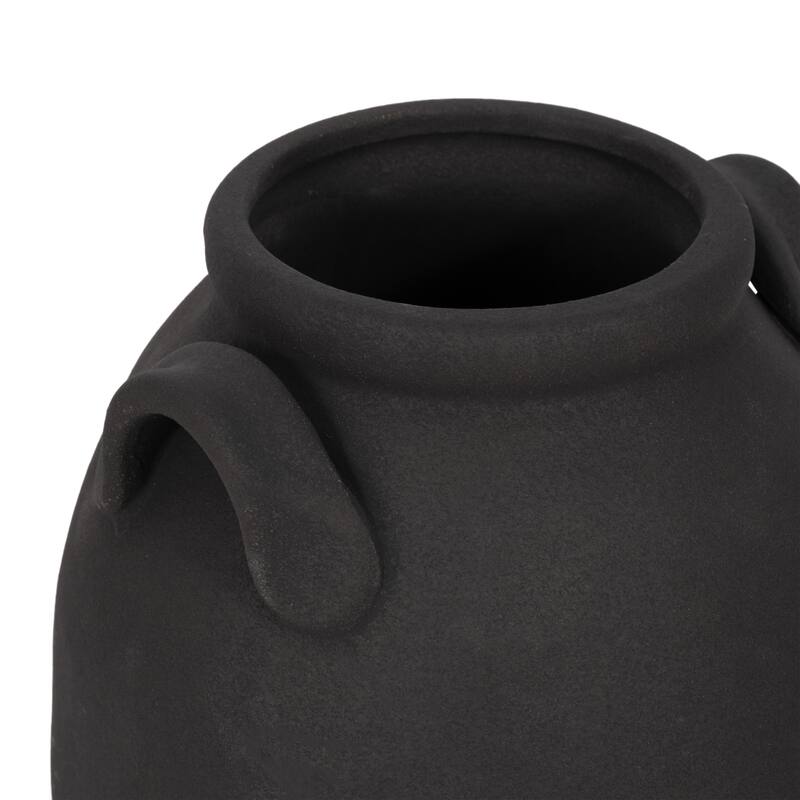 Sagebrook Home Ceramic Vase with Handles - Elegant Accent for Timeless Decor