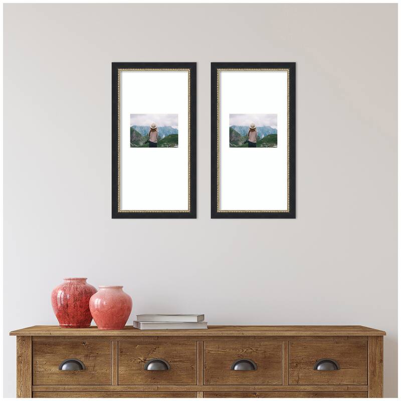 Kate and Laurel Belmont Black Photo Frame Set