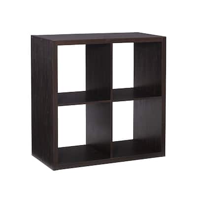 Four Cube Storage Cabinet - 30" - Espresso Brown