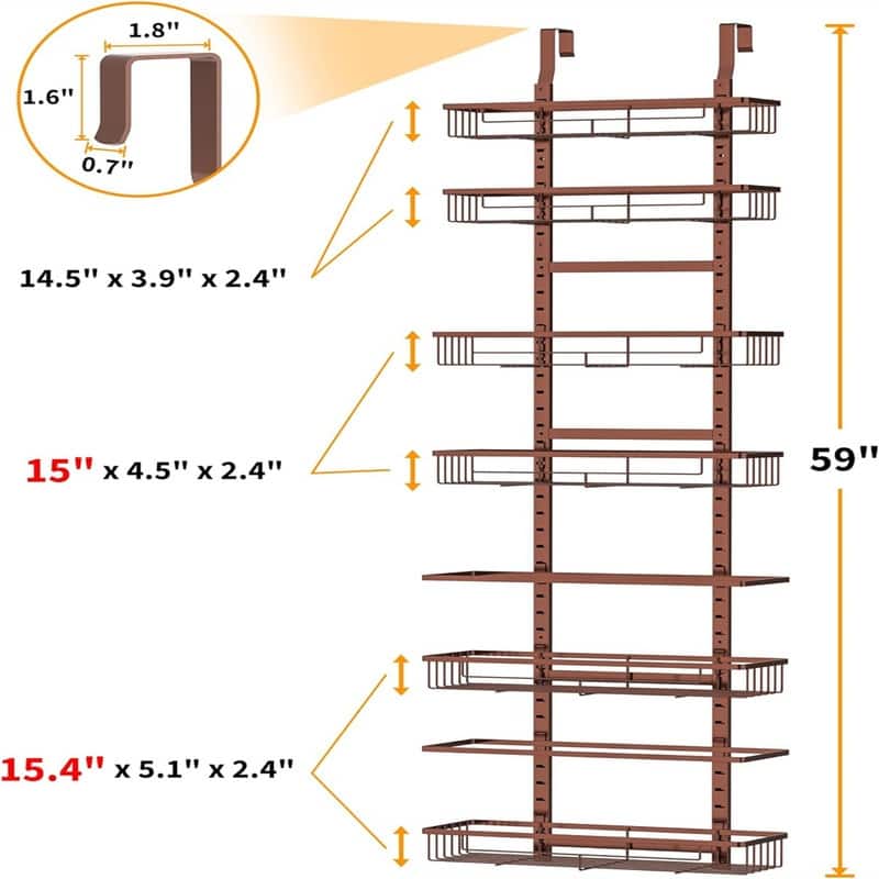 6-Tier Over the Door Pantry Organizer
