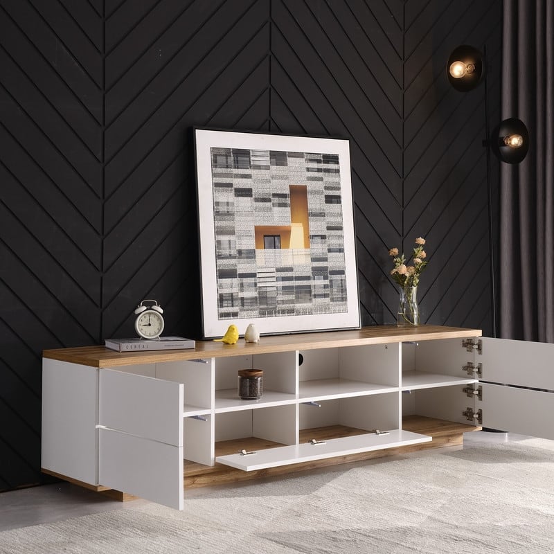 Modern TV stand for TVs up to 80", Entertainment Center Media Console