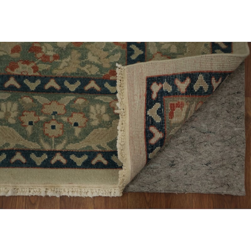 Hand Knotted Oriental 100% Wool Carpet Traditional Floral Beige & Ivories Ziegler Area Rug - 8' 3'' X 6' 1''