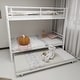 preview thumbnail 1 of 9, Metal Twin over Twin Bunk Bed White