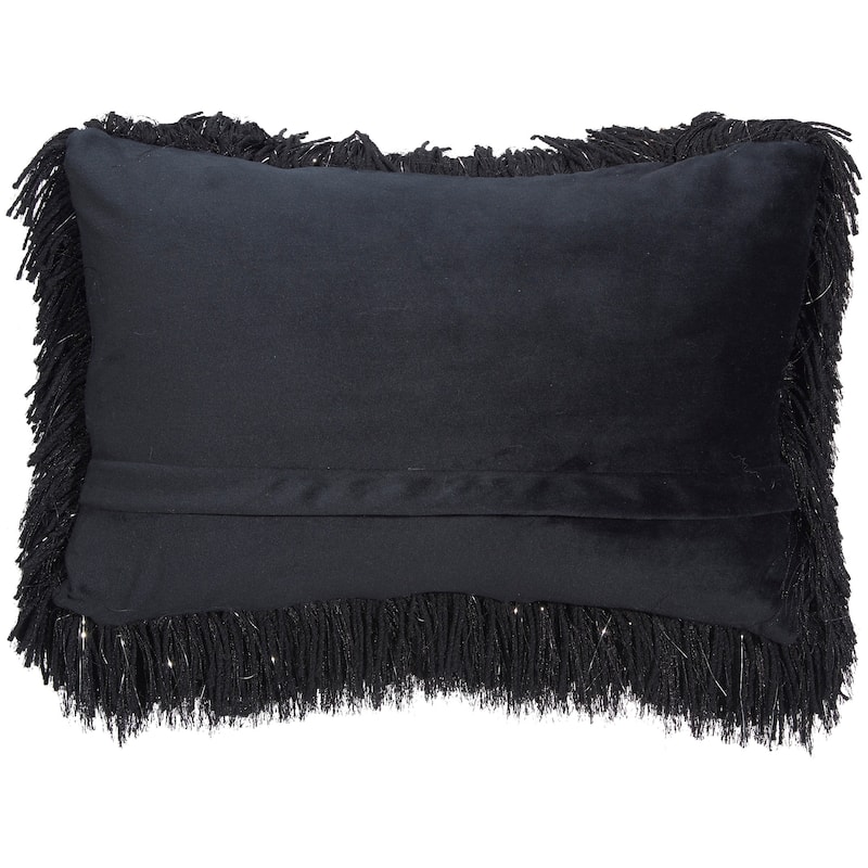 Mina Victory Shag Solid Glam Throw Pillow