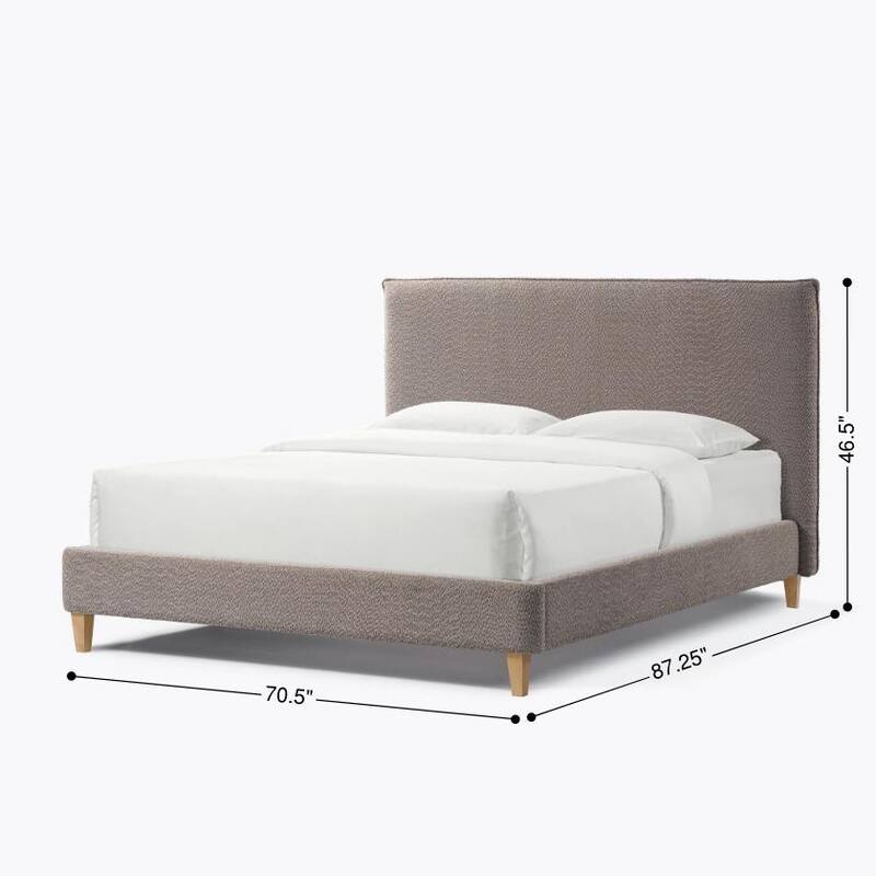 Normsman Vireo Upholstered Platform Bed - Tungsten Gray - Queen - Gray